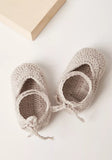 Giggles Grey infant knitted booties (Box packaging)