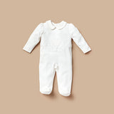 Giggles white bear solid sleepsuit
