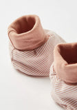 Juniors Striped Slip-On Booties
