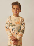 Juniors all over dino printed fleece shirt & Pyjama set (set of 2) (Winter)
