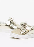 Florabella golden glittery shoes with bow