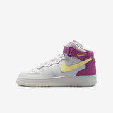 Nike Air Force solid white & pink perforated shoes (Box Packaging)
