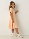 Juniors pastel orange polo frock (Summer)