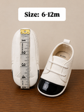 Giggles white colorblock infant shoes