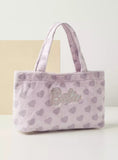 Barbie lilac heart plush handbag