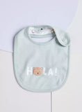 Juniors Hola! printed bib with button closure(set of 2)