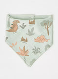 Juniors Dinosaur printed bandana bib (set of 3)