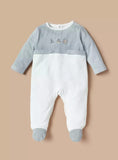 Giggles sail grey colorblock sleepsuit