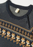Giggles dark knitted fox pullover (Winter)
