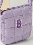 Barbie lilac quilted handbag with Top Handle and Zip Closure