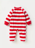Juniors red & white lines fleece sleepsuit (Winter)