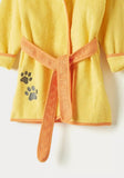 Juniors lion embroidered kids towel bathrobe