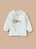 Giggles Sheep Embroidered Collared Fleece Shirt & Pyjama Set (Set Of 2) (winter)
