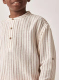Eligo striped cream dress shirt