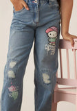 Hello kitty denim jeans