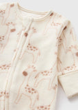Matalan All Over Giraffe Printed Zipped Fleece Sleepsuit (Winter)
