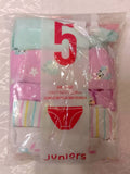 Juniors floral printed pastel briefs (set of 5)
