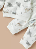 Juniors All Over Grey Dinosaur Shirt & Jog Pants (Set Of 2) (Winter)