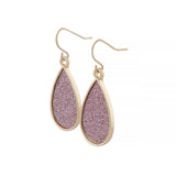 Lovisa pink shimmery teardrop earrings (Jewellery)