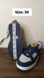 R&B navy & white colorblock perforated laceup shoes
