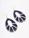 Lovisa navy formal embellished earrings (Jewellery)