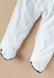 Giggles white bow collared girls sleepsuit