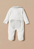 Giggles collared bear embroidered sleepsuit (Winter)