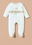 Giggles bow charm sleepsuit