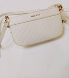 Anne Klein white textured ladies bag