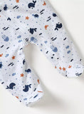 Juniors fish applique zipped sleepsuit