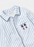 Giggles marching man stripe sleepsuits