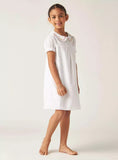 Juniors white embroidered collar frock (Summer)