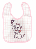 Disney Marie butterfly check bib with button closure(waterproof)