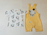 Tiny tatty yellow dungaree (set of 2) (Summer)