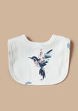 Juniors Bird Print Bib with Button Closure