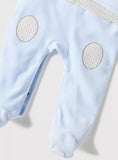 Juniors blue bear collared fleece sleepsuit (Winter)