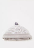 Giggles Striped Cap with Embellished Detail