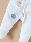 Juniors white farm embroidered sleepsuit