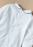 Giggles white bow collared girls sleepsuit