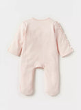 Giggles pink heart applique formal sleepsuit (Winter)