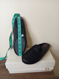 FloraBella ladies black back open leather loafers (box packaging)