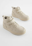 R&B cream perforated textured shoes