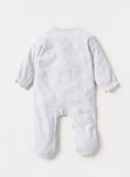 Juniors grey heart patch fleece sleepsuit (Winter)