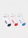 Juniors solid textured ankle socks (pack of 3)