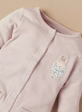 Juniors pink bunny openfeet sleepsuit