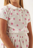 Juniors all over pink flowers printed frock (Summer)