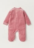 Juniors cute bear fleece embroidered closedfeet sleepsuit (Winter)