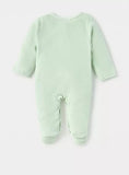 Juniors world embroidered green fleece sleepsuit (winter)