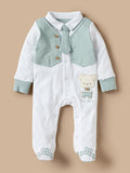 Giggles bear formal tie sleepsuit