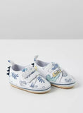Juniors white dino printed infant shoes